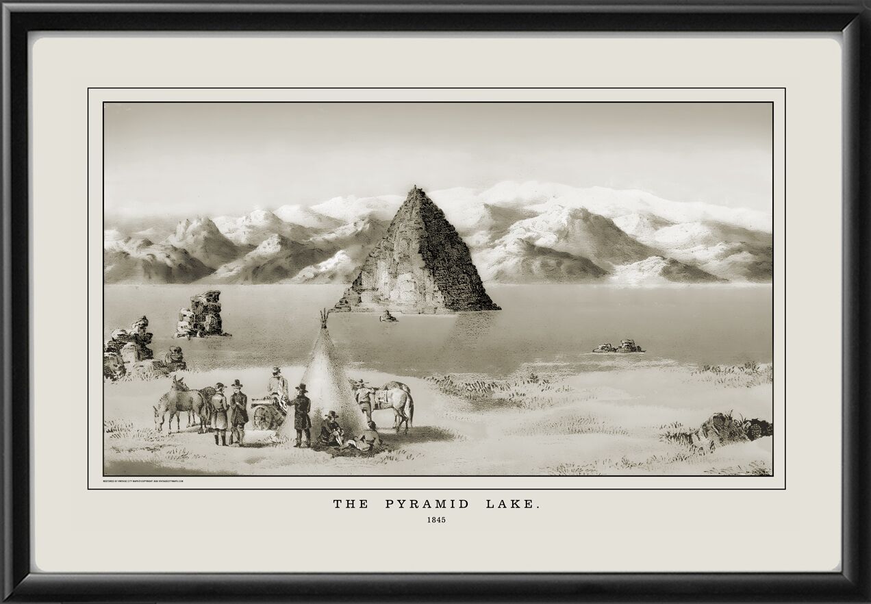 Pyramid Lake NV 1845 Charles Preuss