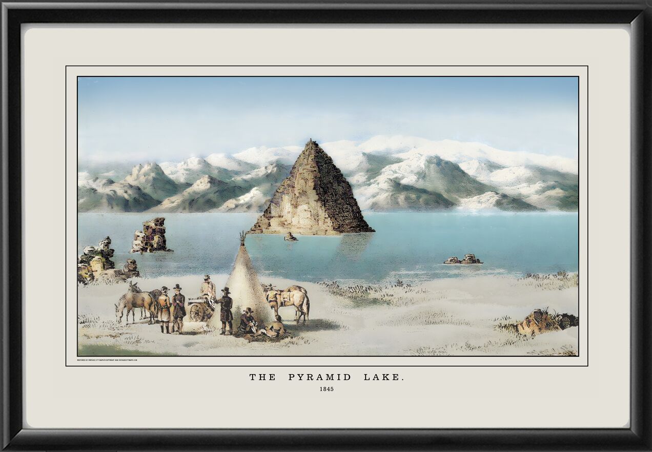 Pyramid Lake NV 1845 Charles Preuss