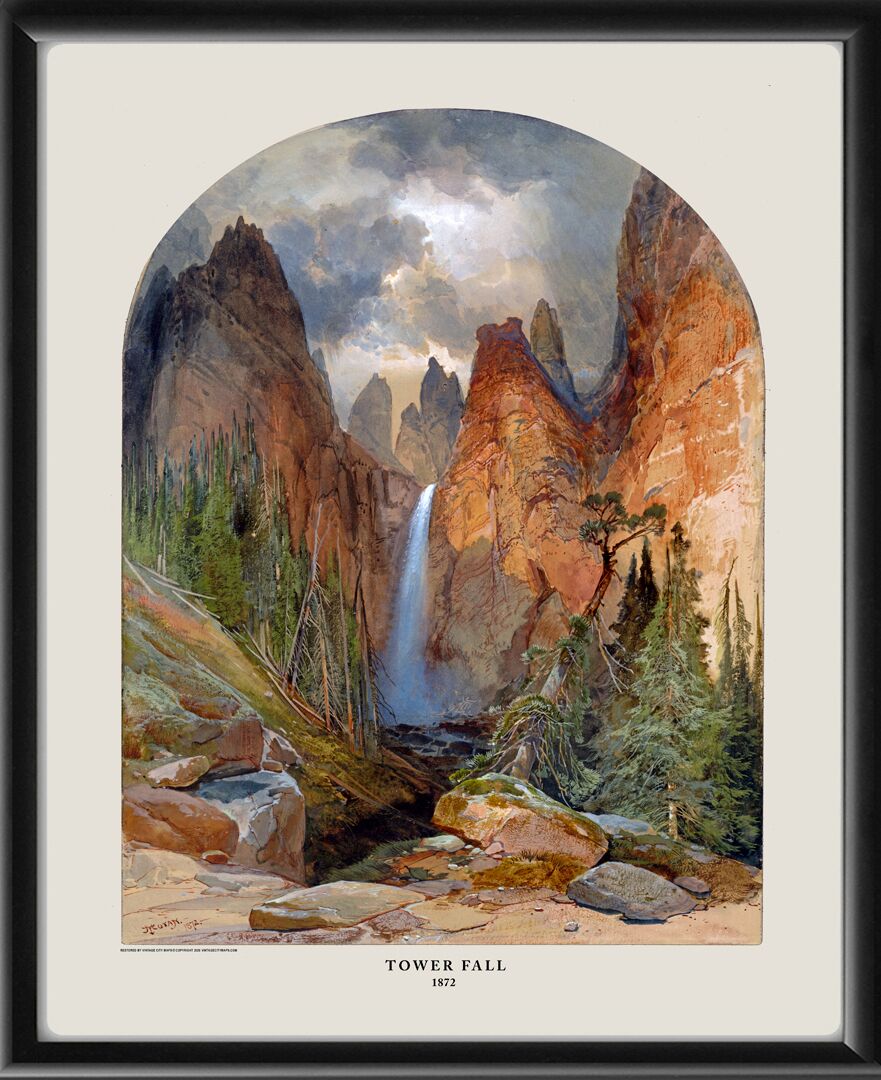 Yellowstone National Park WY - Tower Fall 1872