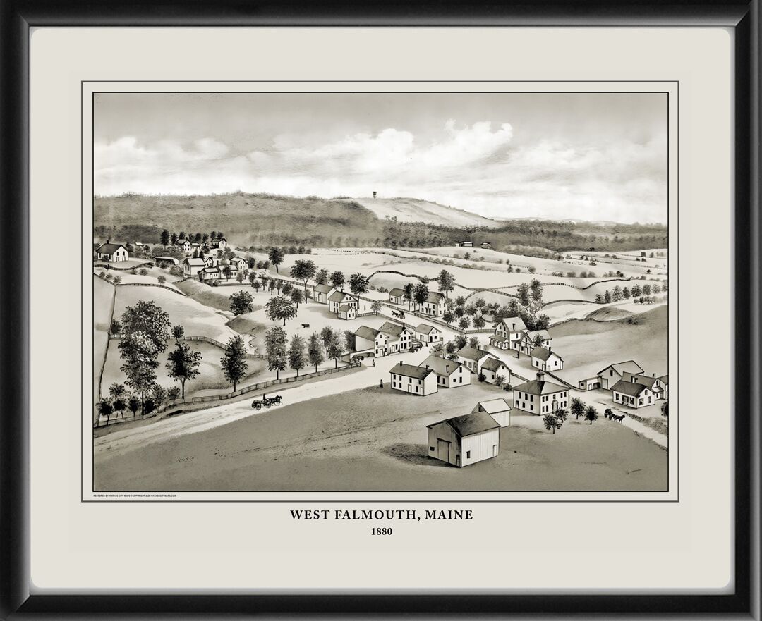West Falmouth Maine 1880 Everts & Peak