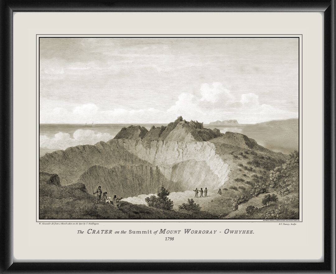 Kilauea Crater Hawaii 1798