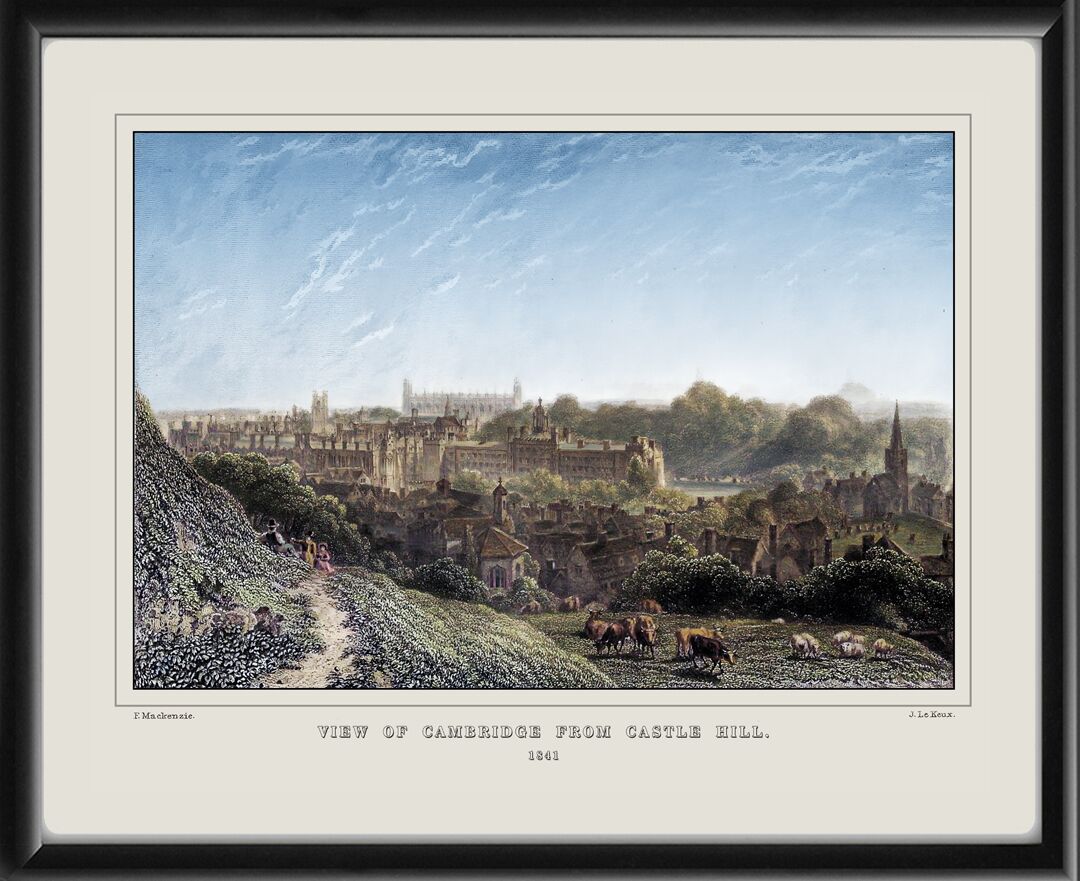 Cambridge 1841 from Castle Hill.