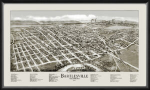 Bartlesville OK 1917 Restored Map