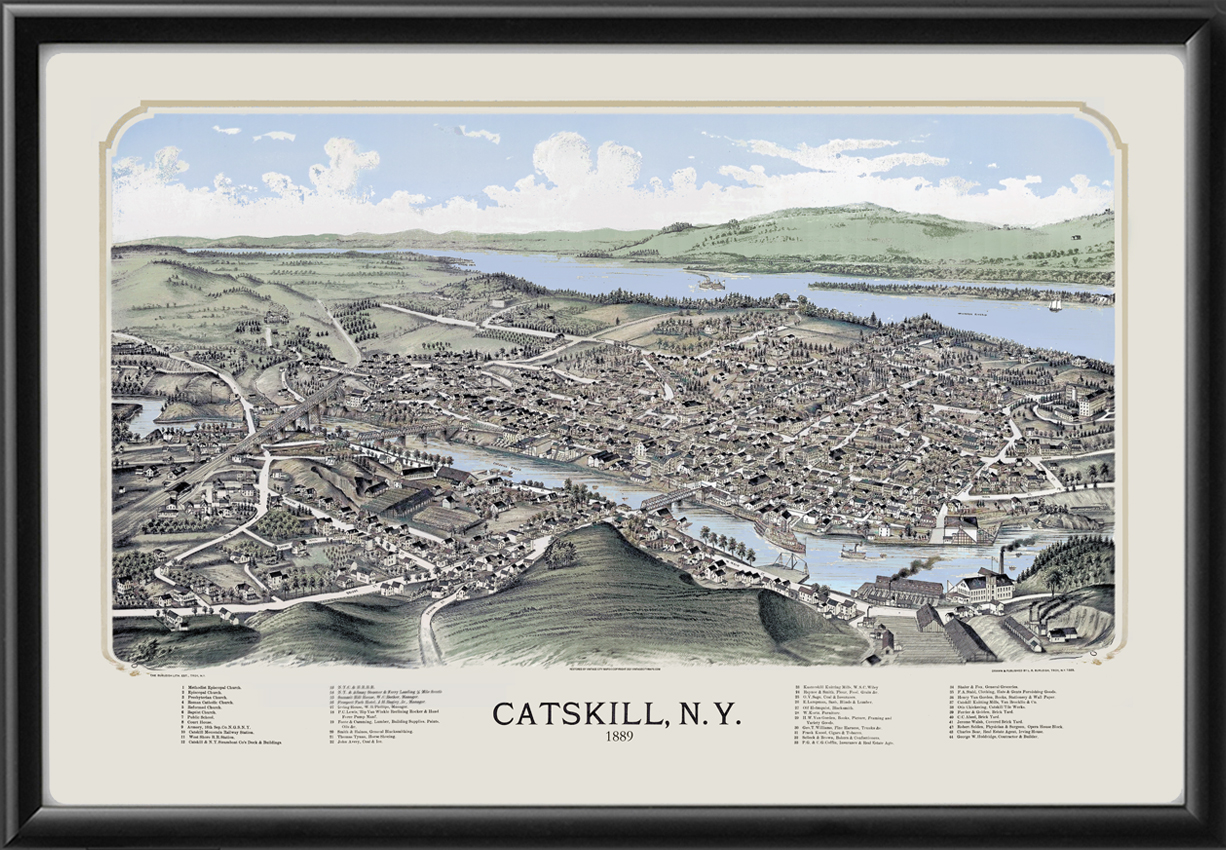 Historic Map - Catskill, NY - 1889