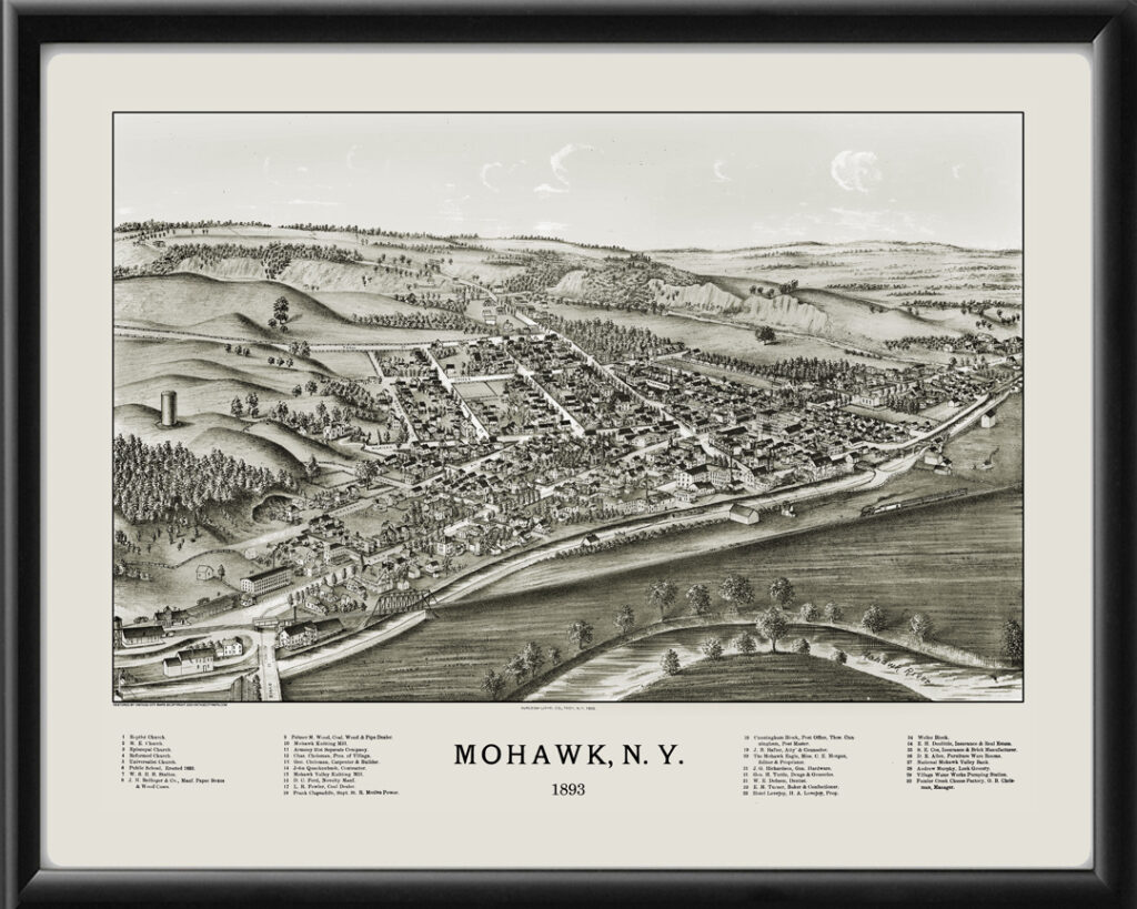 Mohawk NY 1893 | Vintage City Maps - Restored Bird's Eye View Maps