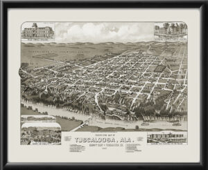 Tuscaloosa AL 1887 Map