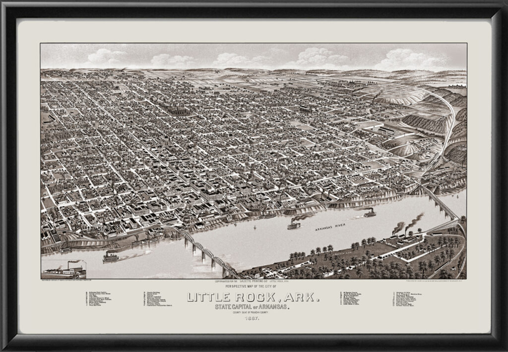 Little Rock AR 1871 | Vintage City Maps