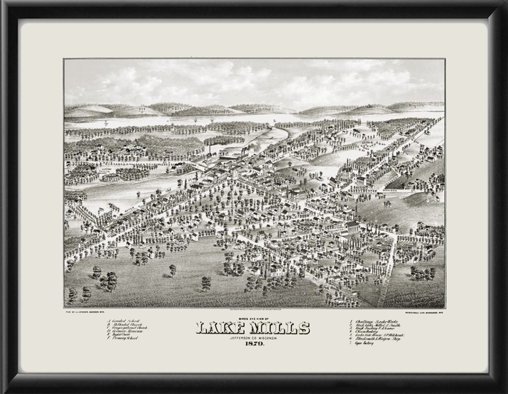 Lake Mills Archives Vintage City Maps