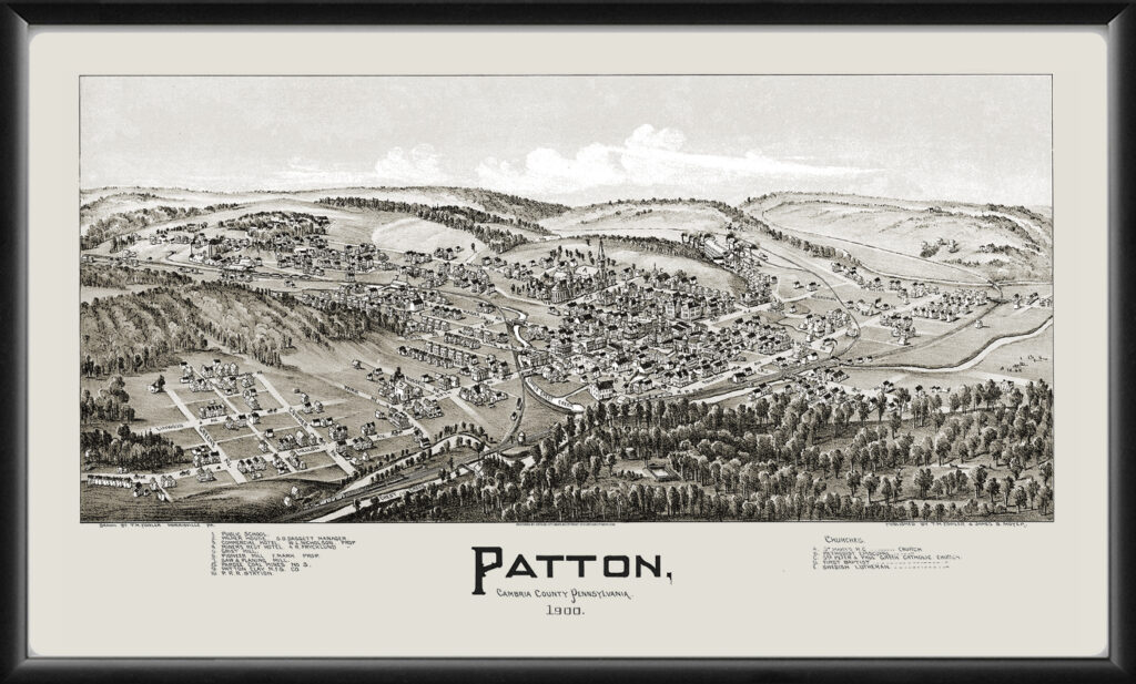 Patton PA 1900 Restored Map | Vintage City Maps