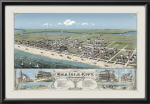 Sea Isle City NJ 1885 OH Bailey Color TM Restored Map