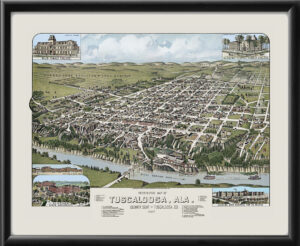 Tuscaloosa AL 1887 (Color) Map