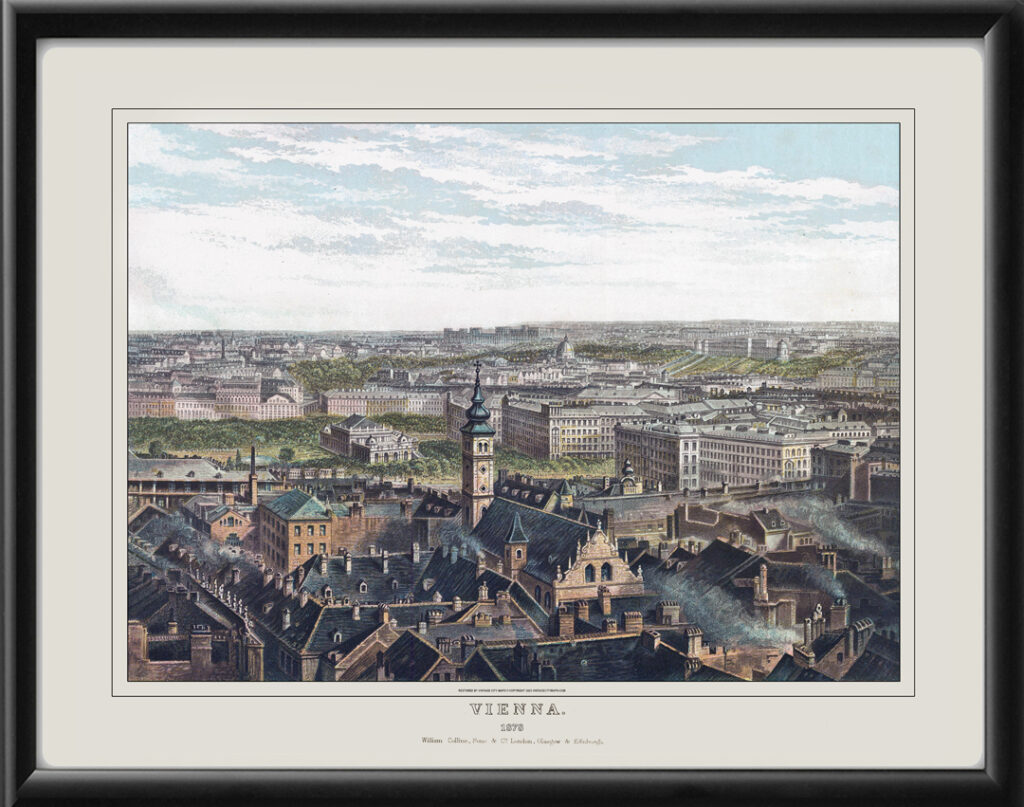 Vienna Austria 1835 Restored Map | Vintage City Maps