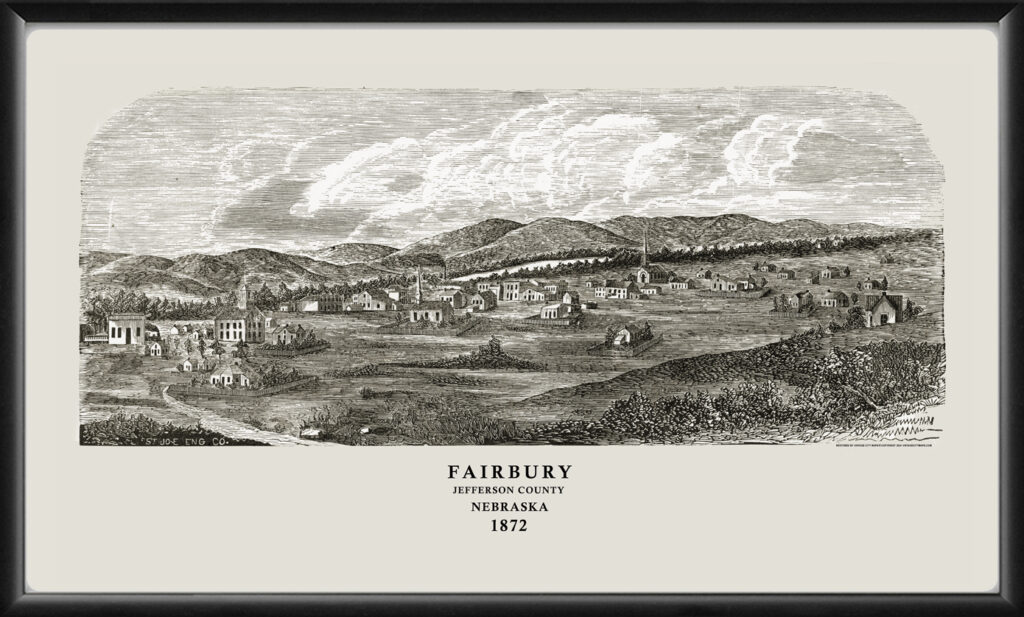 Fairbury NE 1872 | Vintage City Maps