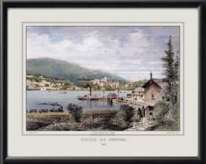 Hudson River from Garrison Landing 1848 J. Noel Color Tm