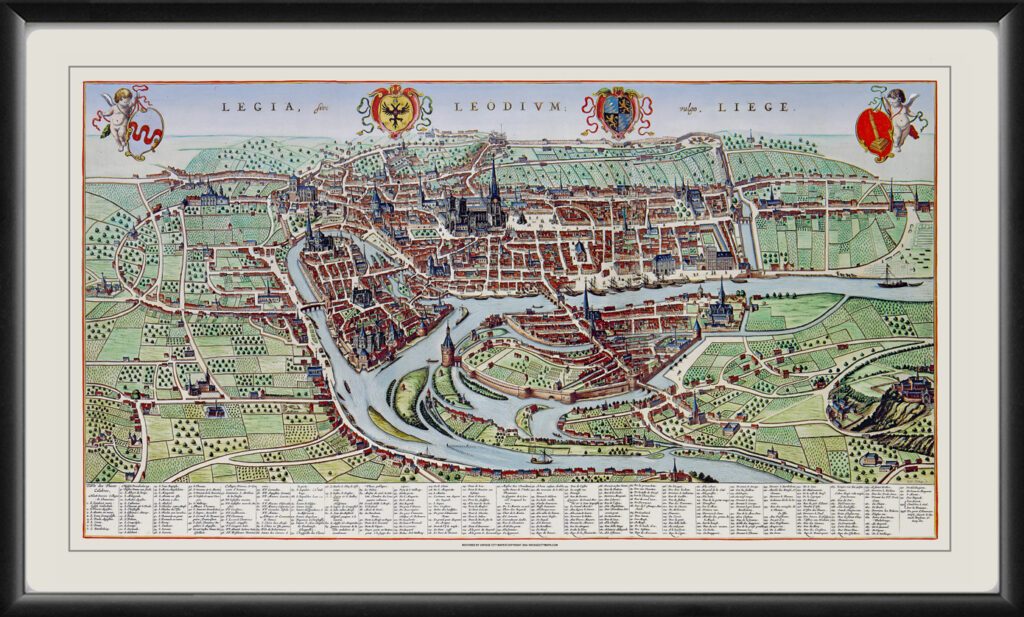 Liege, Belgium 1649 Restored Map | Vintage City Maps