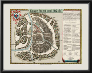 Moscow Russia - Plan of the Kremlin 1662 Johannes Blaeu