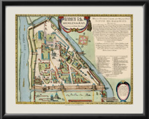 Moscow Russia - Plan of the Kremlin 1662