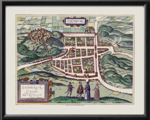 Edinburgh Scotland 1581 Restored Map