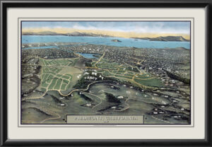 Piedmont CA 1910 Restored Map