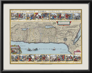 The Holy Land 1630 Jan Jannson Restored Map