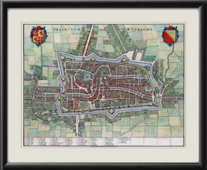 Utrecht Netherlands 1652 Restored Map