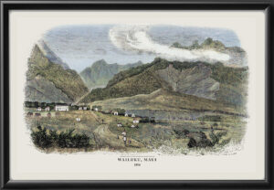 Wailuku Maui 1854 Restored Map