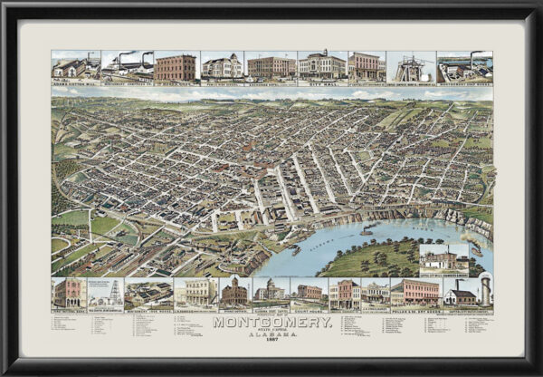 Montgomery AL 1887 Map