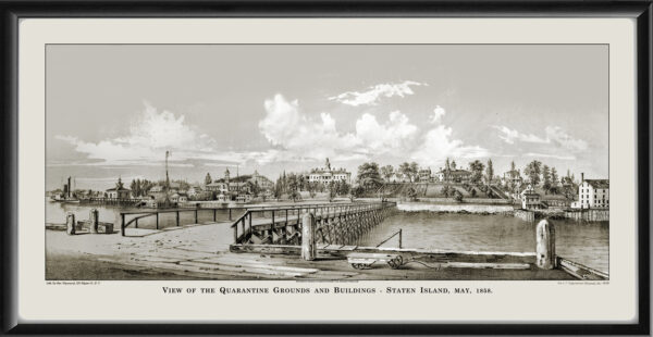 View of the quarantine grounds and buildings, Staten Island, May 1858 George Haywood TM